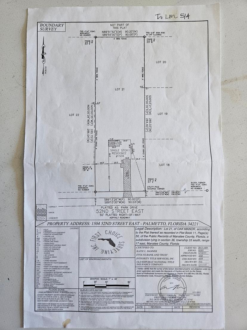 Picture of 1504 52Nd Street E, Palmetto FL 34221